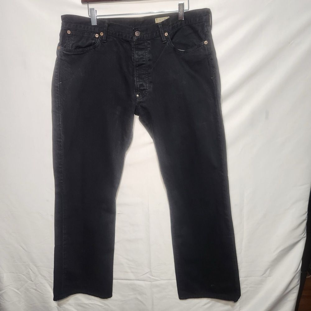 Ralph Lauren Polo Men's Black Denim Jeans Size 36x30, Relaxed Straight Fit